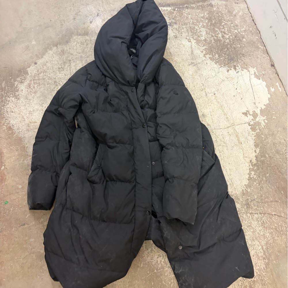 Ralph Lauren down‎ fill maxi Women's Black Puffer Coat